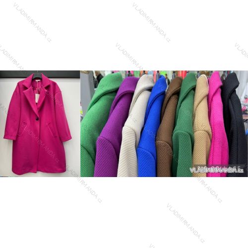 Women's Plus Size Long Sleeve Coat (XL/2XL ONE SIZE) ITALIAN FASHION IMWB231227