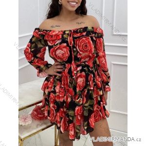 Women's Long Chiffon Short Sleeve Dress (S/M ONE SIZE) ITALIAN FASHION IMWGS231048