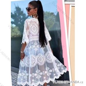 Women's Long Chiffon Short Sleeve Dress (S/M ONE SIZE) ITALIAN FASHION IMWGS231048