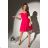 Women's Plus Size (42-46) Long Elegant Party Sleeveless Dress POLISH FASHION PMLBC23265-10 S Medium pink