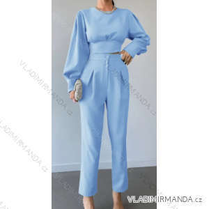 Women's Elegant Long Pants and Long Sleeve Top Set (S/M ONE SIZE) ITALIAN FASHION IMPCF230847/0848