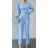 Women's Elegant Long Pants and Long Sleeve Top Set (S/M ONE SIZE) ITALIAN FASHION IMPCF230847/0848