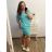 Women's Plus Size Short Sleeve Oversize Dress (3XL/4XL ONE SIZE) ITALIAN FASHION IMC23132