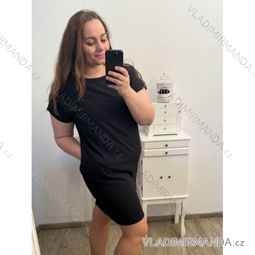 Women's Plus Size Short Sleeve Oversize Dress (3XL/4XL ONE SIZE) ITALIAN FASHION IMC23132