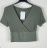 Women's Short Sleeve Crop Top (S/M ONE SIZE) ITALIAN FASHION IMPBB23W2234