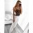 Šaty letní na ramínka dámské (S/M ONE SIZE) ITALSKÁ MÓDA IMPBB22B21841 S/M white