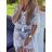 Women's Long Chiffon Short Sleeve Dress (S/M ONE SIZE) ITALIAN FASHION IMWGM23456