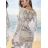 Women's Long Chiffon Short Sleeve Dress (S/M ONE SIZE) ITALIAN FASHION IMWGM23456