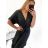 Šaty letní na ramínka dámské (S/M ONE SIZE) ITALSKÁ MÓDA IMPBB22B21841 S/M black