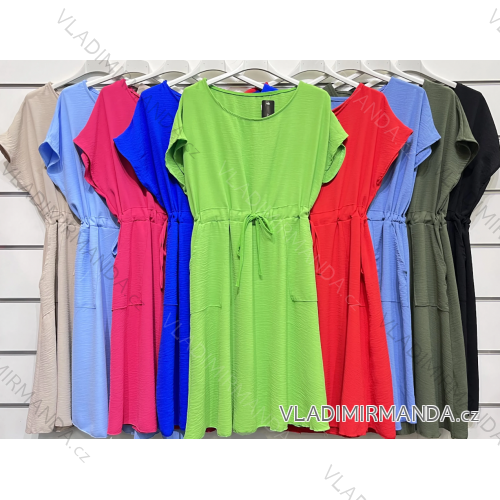 Women's Short Sleeve Dress (S/M ONE SIZE) ITALIAN FASHION IMPSH231165