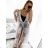 Women's Long Chiffon Short Sleeve Dress (S/M ONE SIZE) ITALIAN FASHION IMWGS231048