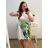 Women's Plus Size Short Sleeve Dress (XL/2XL/3XL ONE SIZE) ITALIAN FASHION IM423MESSINA