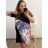 Women's Plus Size Short Sleeve Dress (XL/2XL/3XL ONE SIZE) ITALIAN FASHION IM423MESSINA