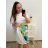 Šaty dlouhé krátký rukáv dámské nadrozměr (L/XL ONE SIZE) ITALSKá MóDA IM423064 2XL/3XL Green