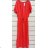Women's Long Short Sleeve Dress (S/M ONE SIZE) ITALIAN FASHION IMPSH231205 red S / M