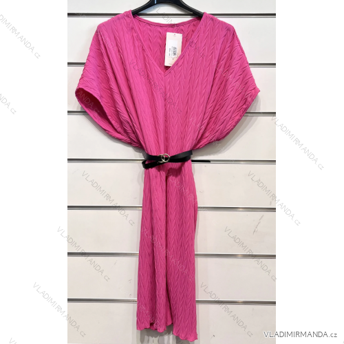 Women's Dress with Belt Short Sleeve (S/M ONE SIZE) ITALIAN FASHION IMPSH2310525
