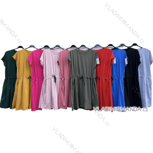 Women's Plus Size Summer Sports Short Sleeve Dress (XL/2XL ONE SIZE) ITALIAN FASHION IMD23260