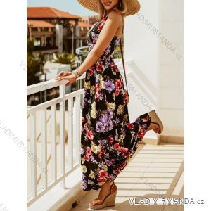 Long summer dress with straps for women (S/M ONE SIZE) ITALIAN FASHION IMD23269