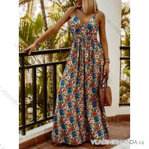 Women's long summer dress with straps (S/M ONE SIZE) ITALIAN FASHION IMD23274