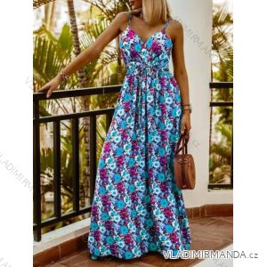 Long summer dress with straps for women (S/M ONE SIZE) ITALIAN FASHION IMD23276