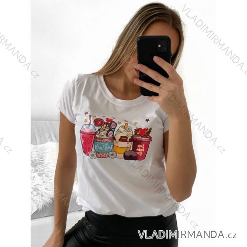 T-shirt short sleeve women (UNI S-M) ITALIAN FASHION IMM20330 S/M white