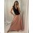 Dress with 3/4-sleeve ladies pocket (uni sl) ITALIAN Fashion IM3181746 S/M Old-pink