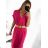Women's Long Summer Belt Short Sleeve (S / M ONE SIZE) ITALIAN FASHION IMWD222213 S/M béžová