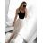 Women's Long Chiffon Short Sleeve Dress (S/M ONE SIZE) ITALIAN FASHION IMWGM23456 S/M béžová