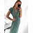 Šaty košilové dlouhý rukáv dámské (S/M ONE SIZE) ITALSKÁ MODA IMB229927 XL/2XL Green